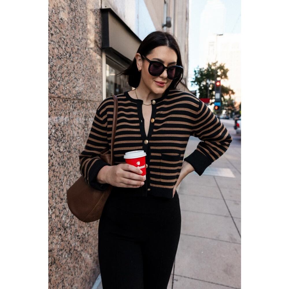 J.Crew NEW Relaxed Emilie Sweater Lady Jacket in Stripe Small Career Business